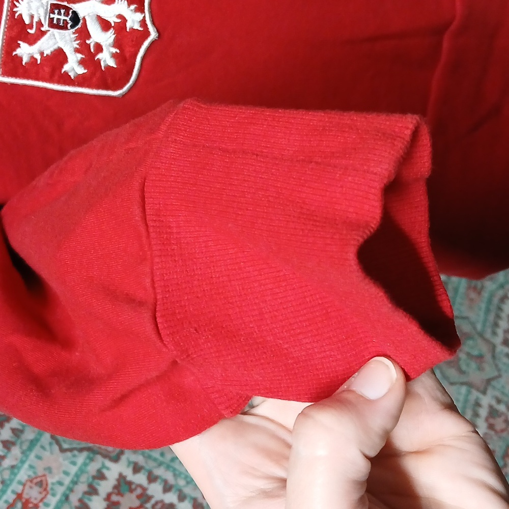 RARE Adidas Fancy Red V-Neck Sweater, Size M - Picture 11 of 13